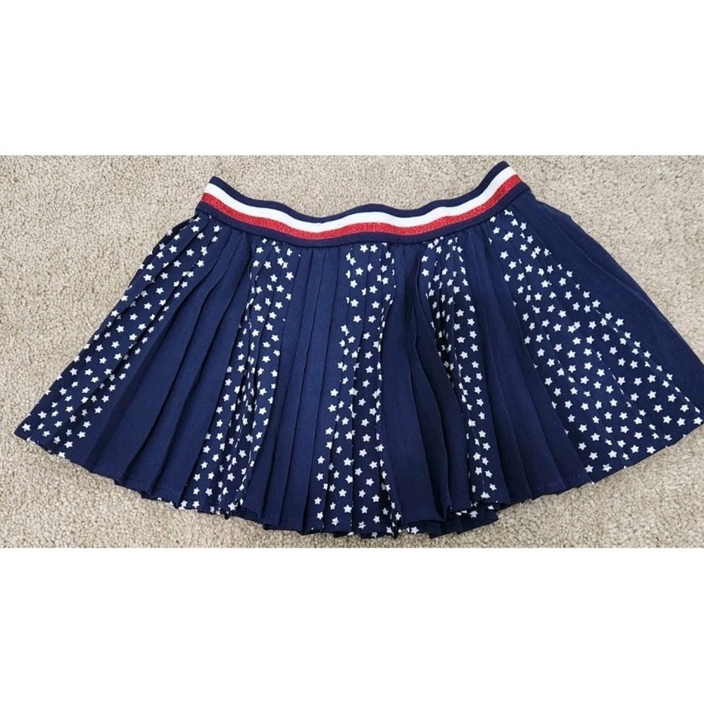 Tommy Hilfiger Blue White Stars Skirt Girls Toddler 2T 4th Of July Americana
